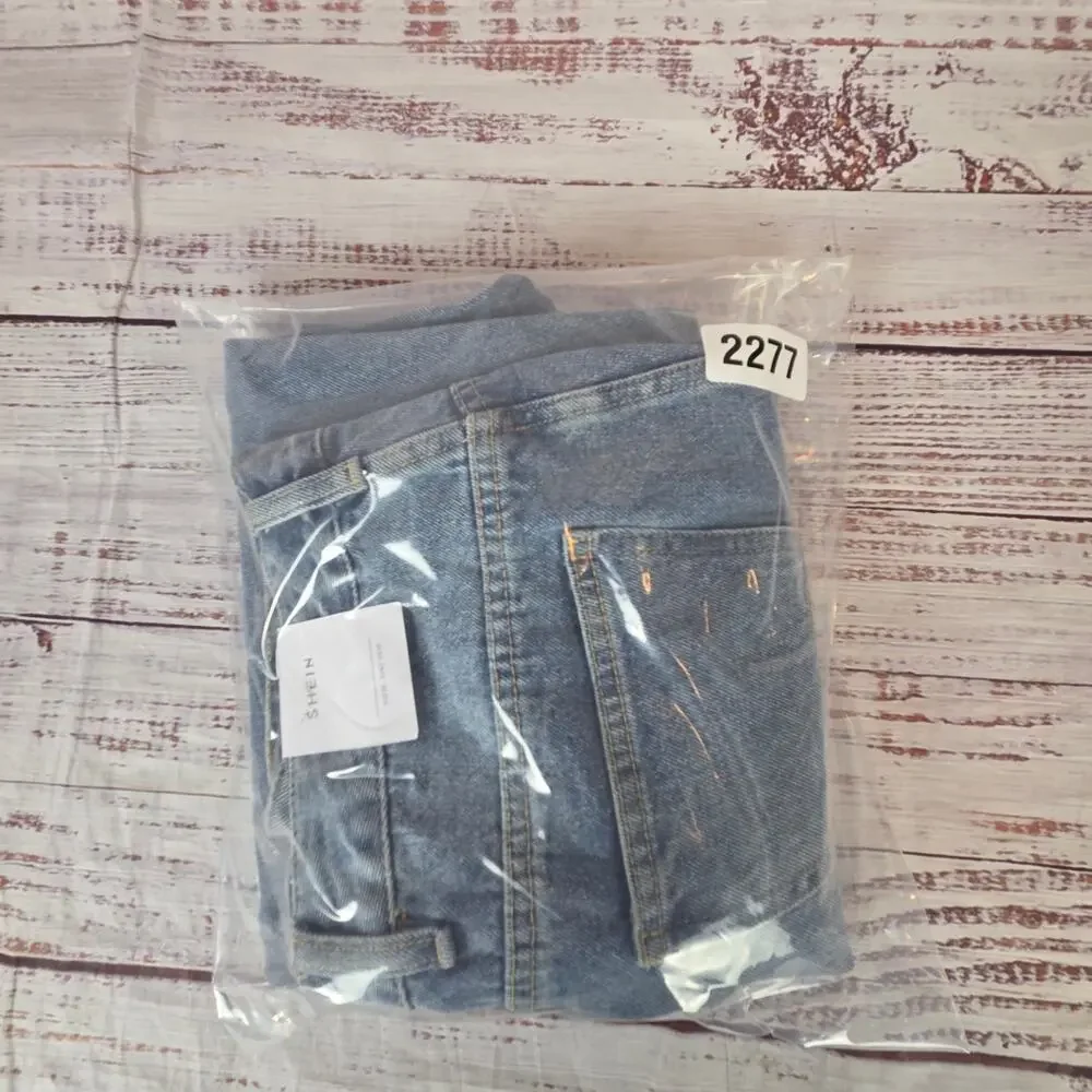 Womens High Rise Straight Leg Side Slit Jeans Sz 10 Edgy Trendy Modern City NWT
